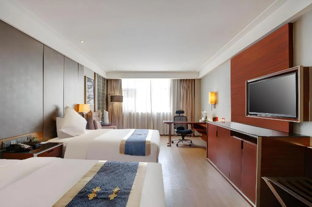 Bed in Echeng Hotel Wuhan Optics Valley Square Yangjiawan Metro Station