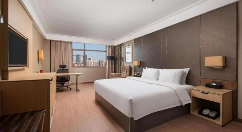 Bed in Echeng Hotel Wuhan Optics Valley Square Yangjiawan Metro Station