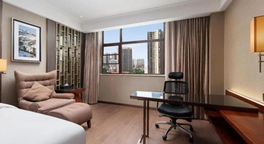 Bed in Echeng Hotel Wuhan Optics Valley Square Yangjiawan Metro Station