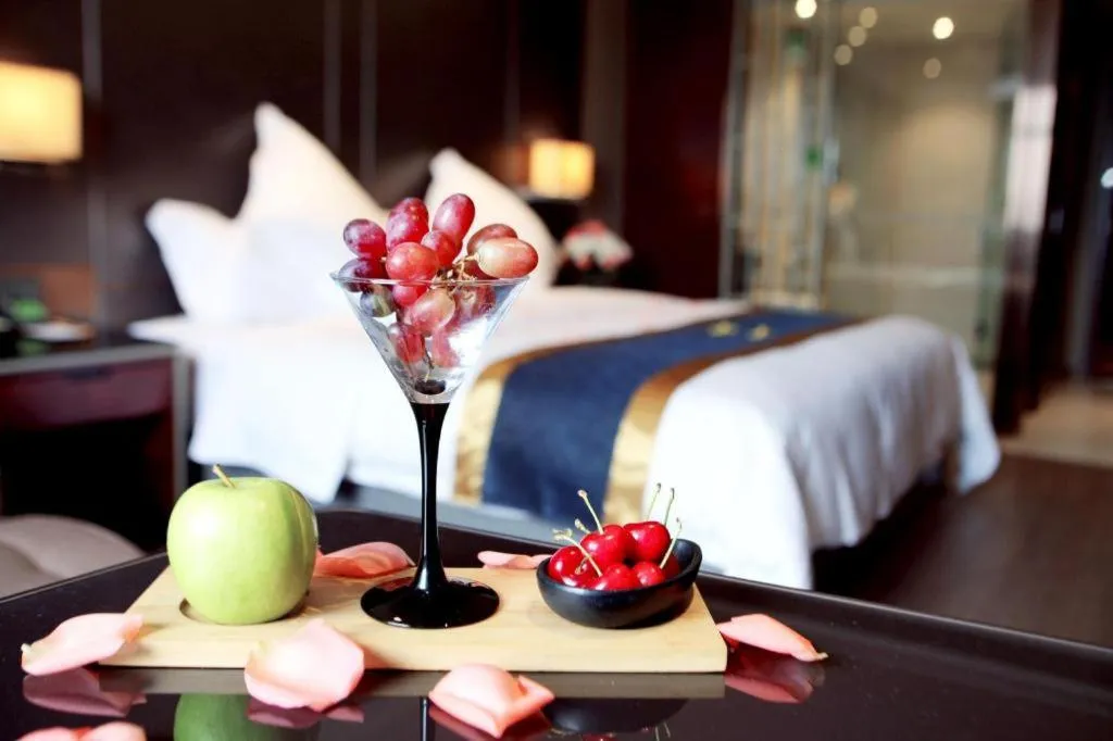 Bed in Echeng Hotel Wuhan Optics Valley Square Yangjiawan Metro Station