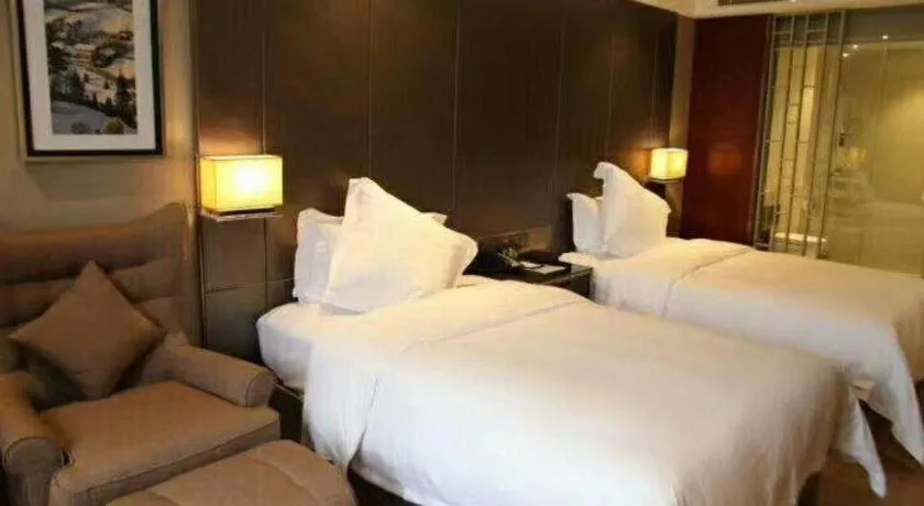 Bed in Echeng Hotel Wuhan Optics Valley Square Yangjiawan Metro Station