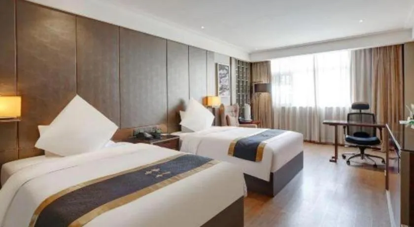 Bed in Echeng Hotel Wuhan Optics Valley Square Yangjiawan Metro Station