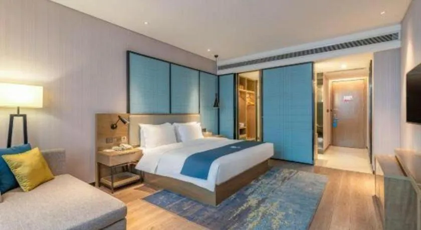 Bed in Echarm Hotel Jinan Railway Station Daming Lake