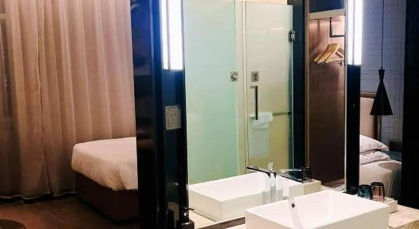 Bed in Echarm Hotel Jinan Railway Station Daming Lake