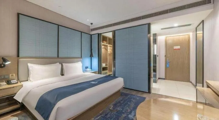 Bed in Echarm Hotel Jinan Railway Station Daming Lake