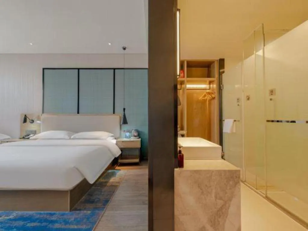 Bed in Echarm Hotel Jinan Railway Station Daming Lake