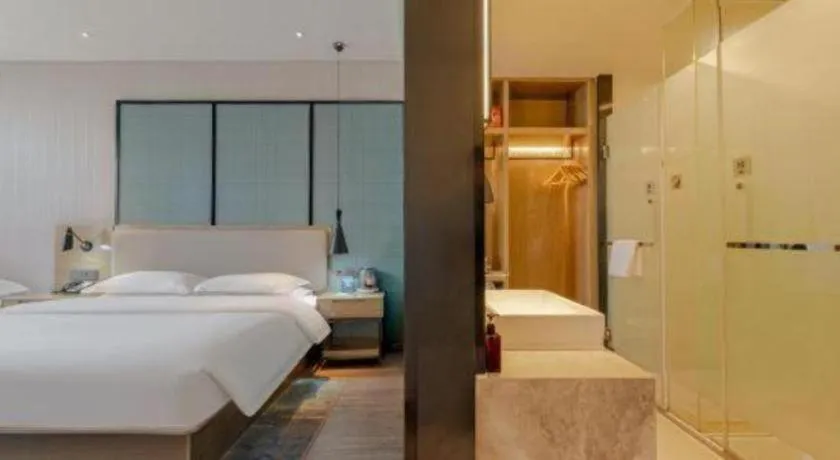 Bed in Echarm Hotel Jinan Railway Station Daming Lake