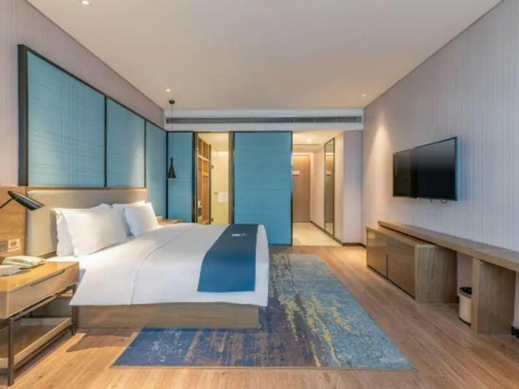 Bed in Echarm Hotel Jinan Railway Station Daming Lake