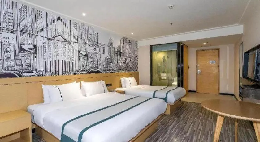 Bed in City Comfort Inn Beiliu Bus Terminal