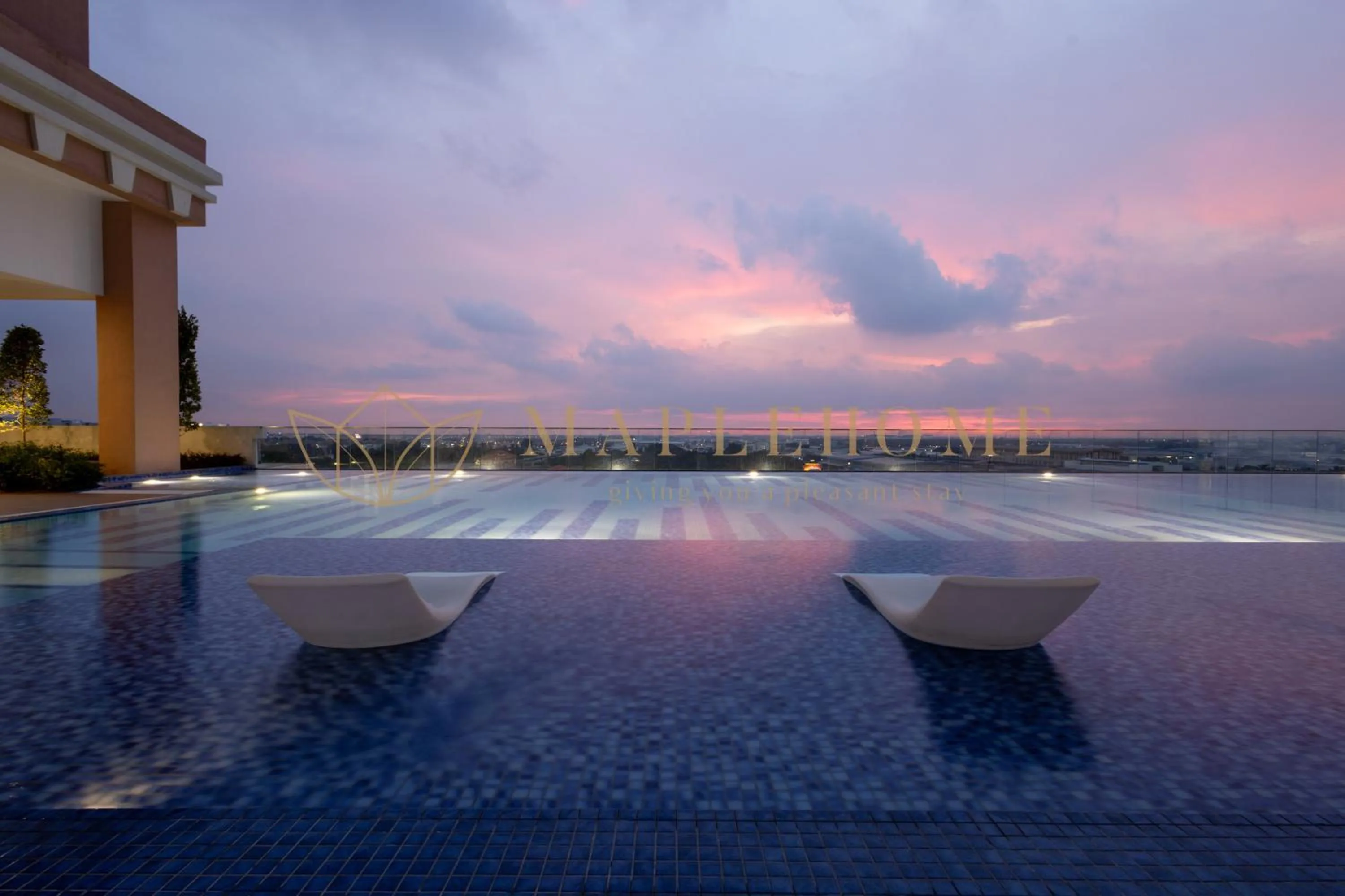 Pool view in EduSentral Premier Suites Setia Alam