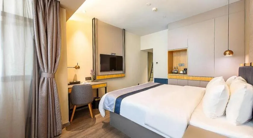 Bed in Home Inn Selected Guangzhou Zhujiang New Town Wuyangcun Metro Station