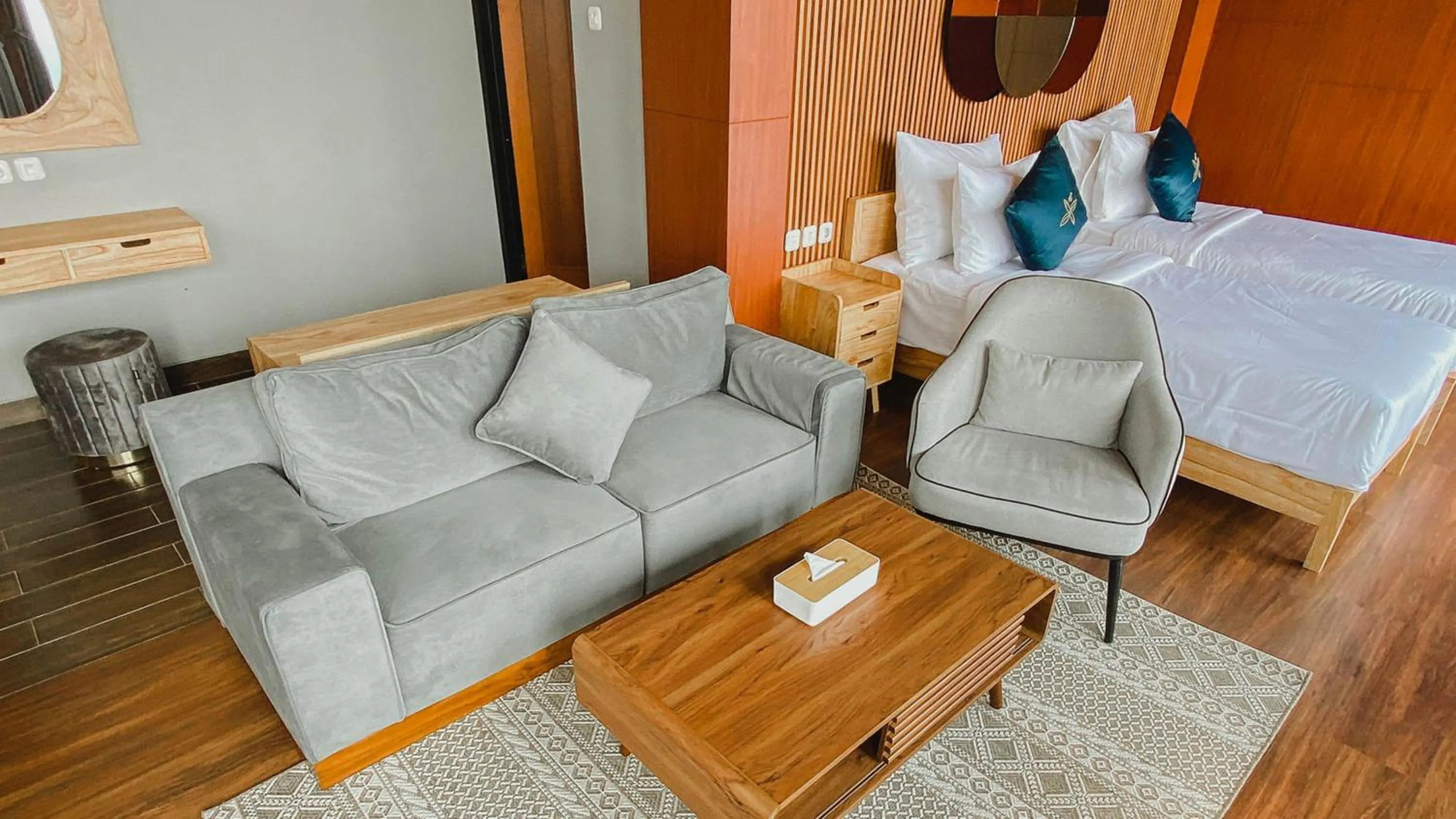 Living room, Bed in Damar Langit Resort