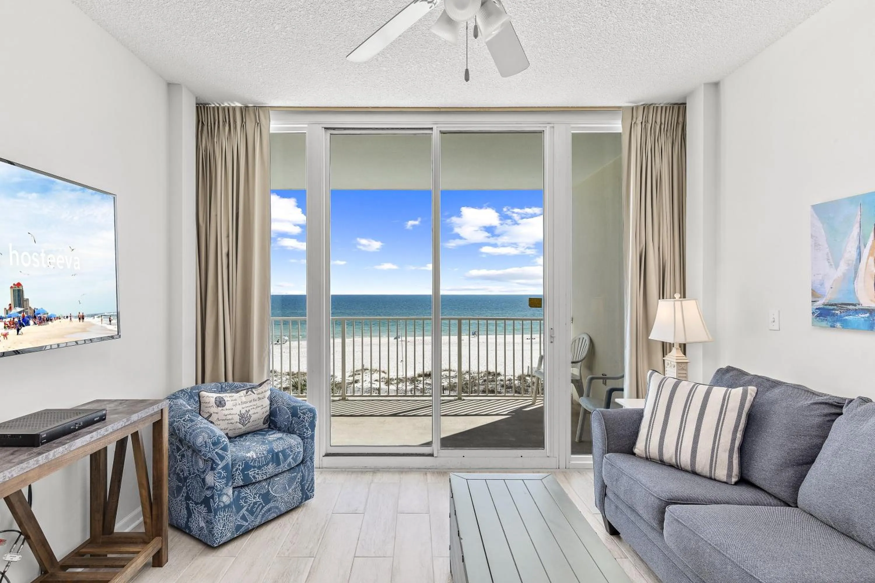 Living room in Lighthouse Condos Gulf Shores