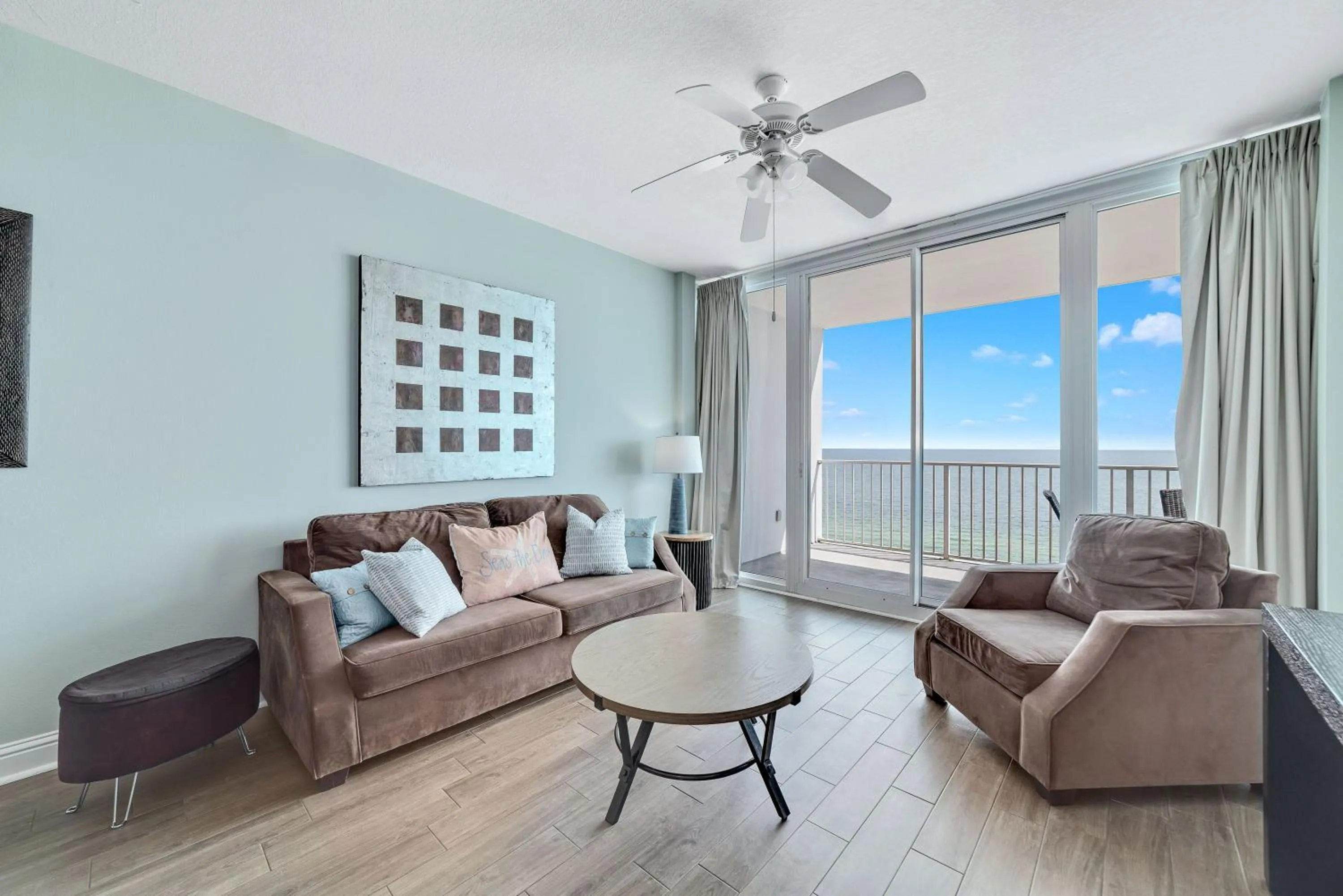 Living room in Lighthouse Condos Gulf Shores