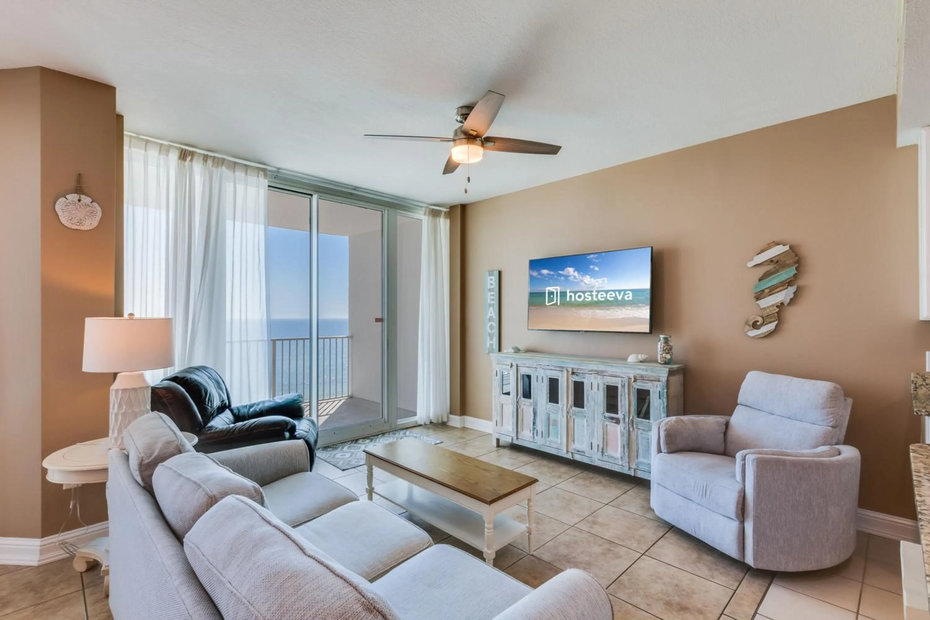 Living room in Lighthouse Condos Gulf Shores