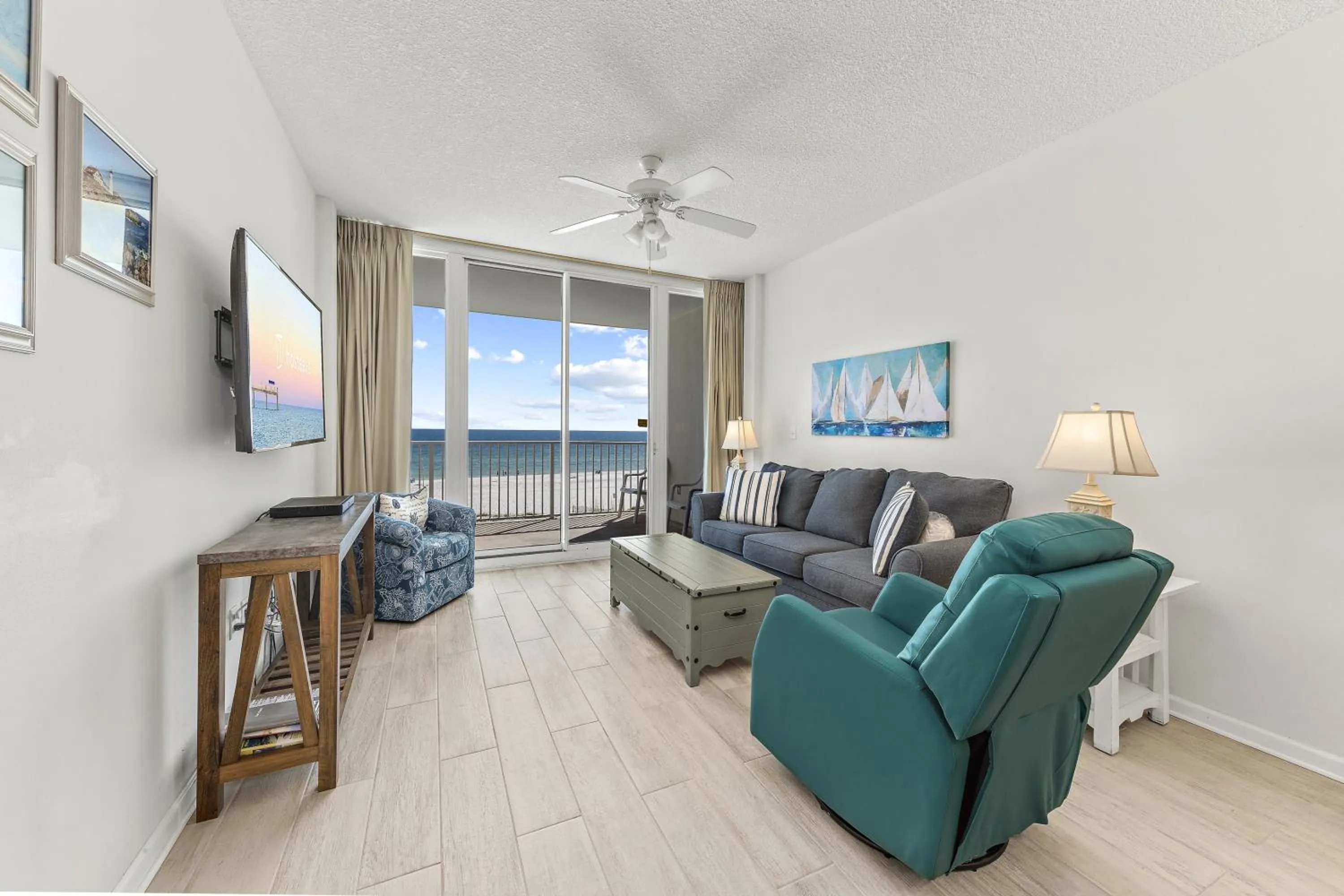 Living room in Lighthouse Condos Gulf Shores