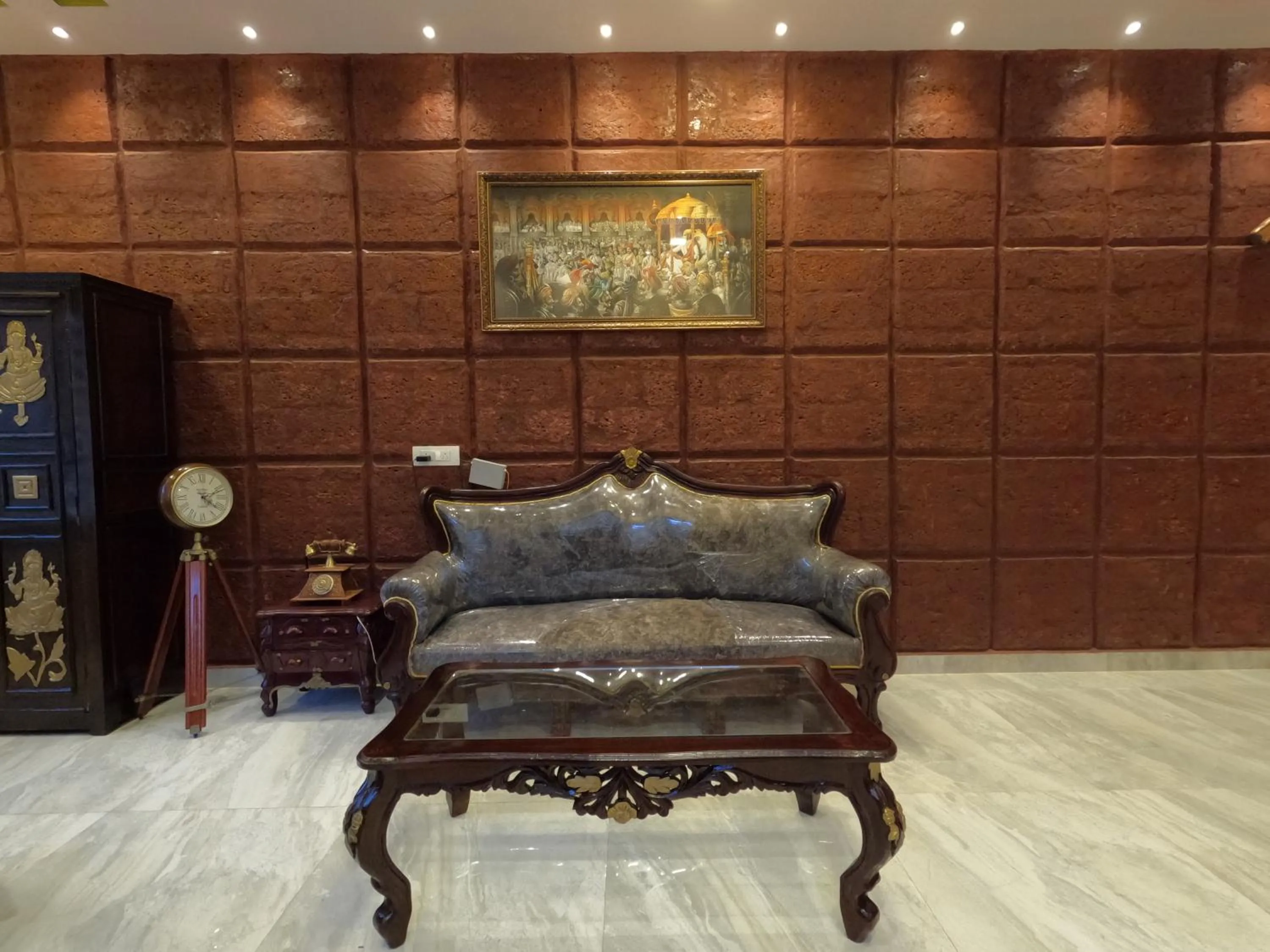 Seating area in Kokan Heritage Resort