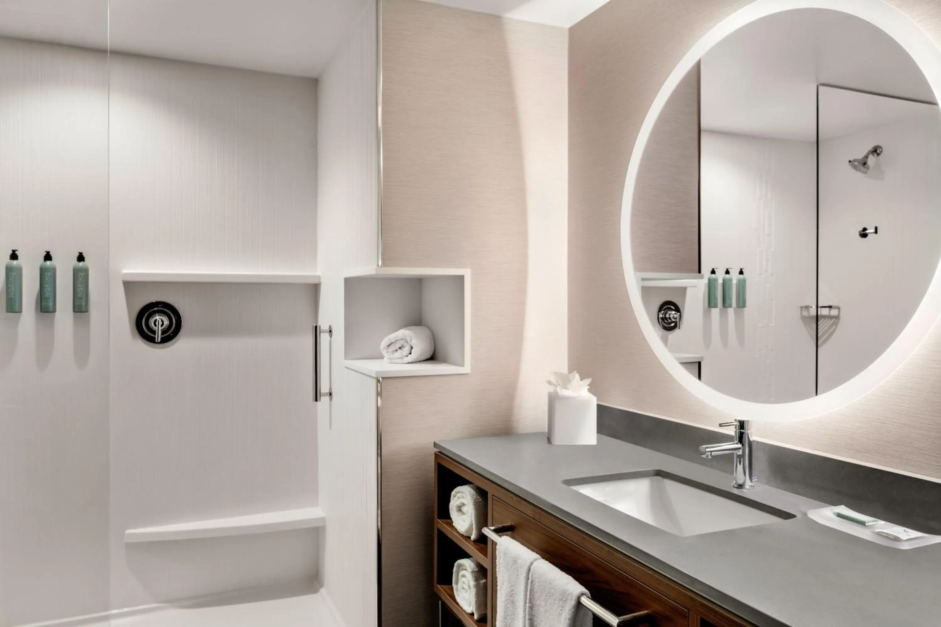 Bathroom in Courtyard by Marriott Milwaukee Brookfield at Poplar Creek