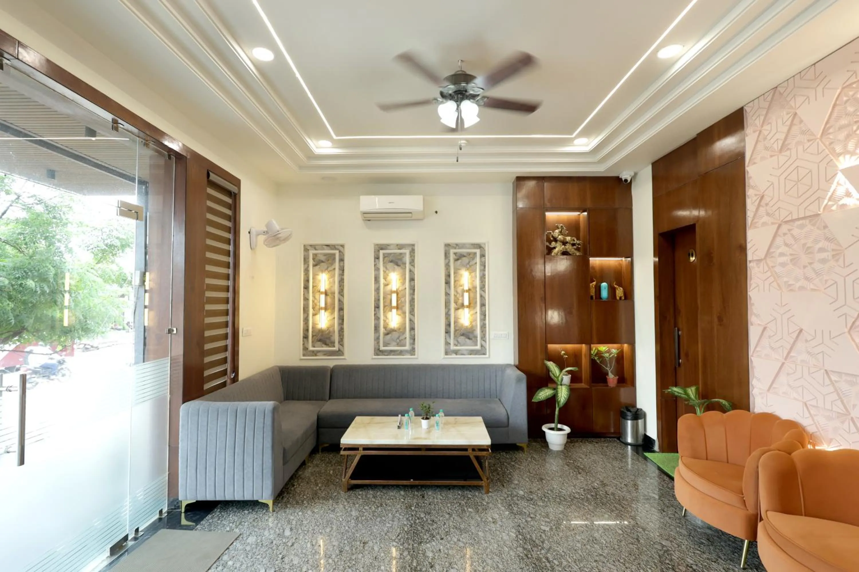 Seating area in Hotel Shrinath Palace