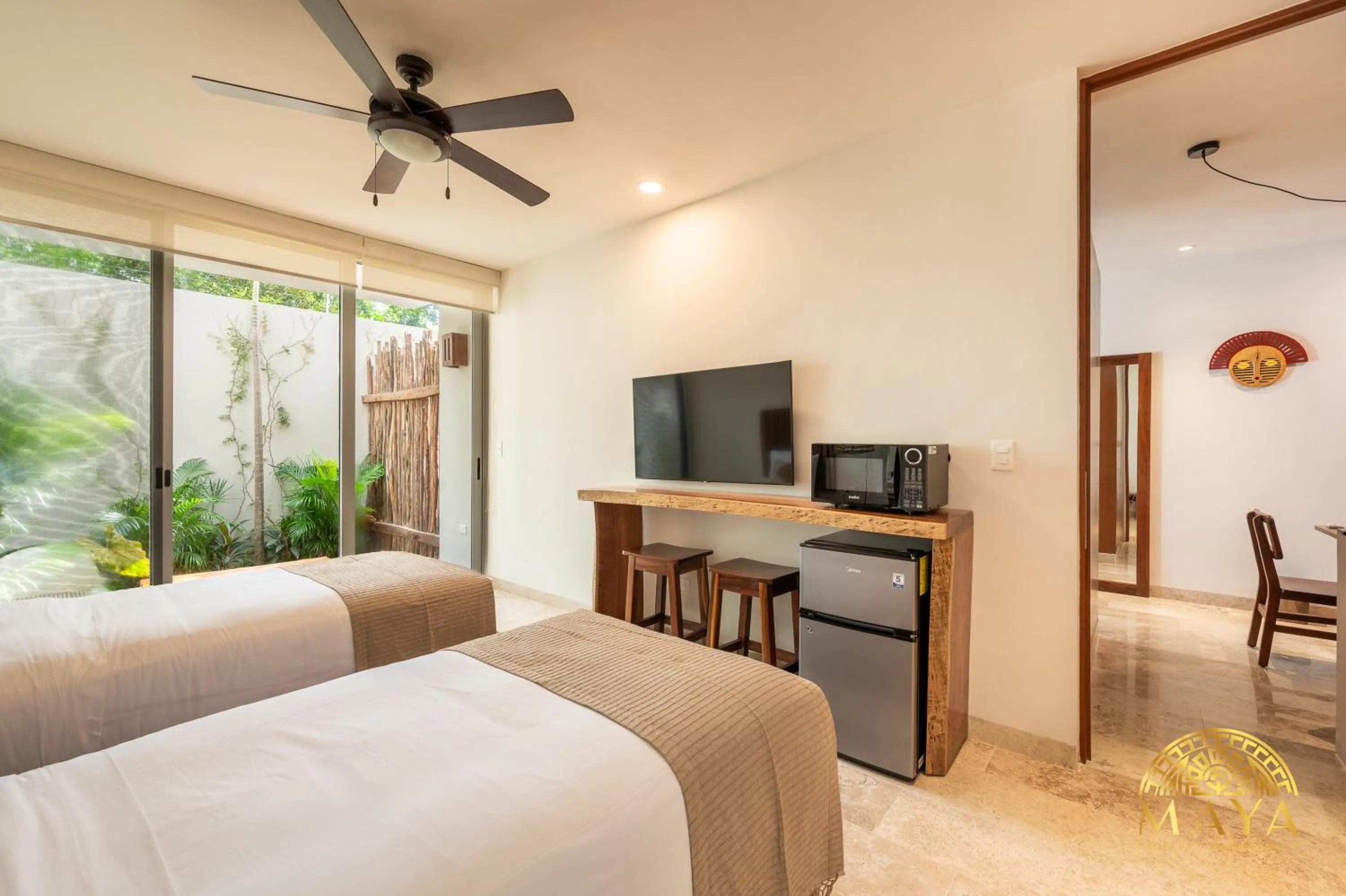 TV and multimedia, Bed in Nhoa Tulum Aparthotel by Maya PM