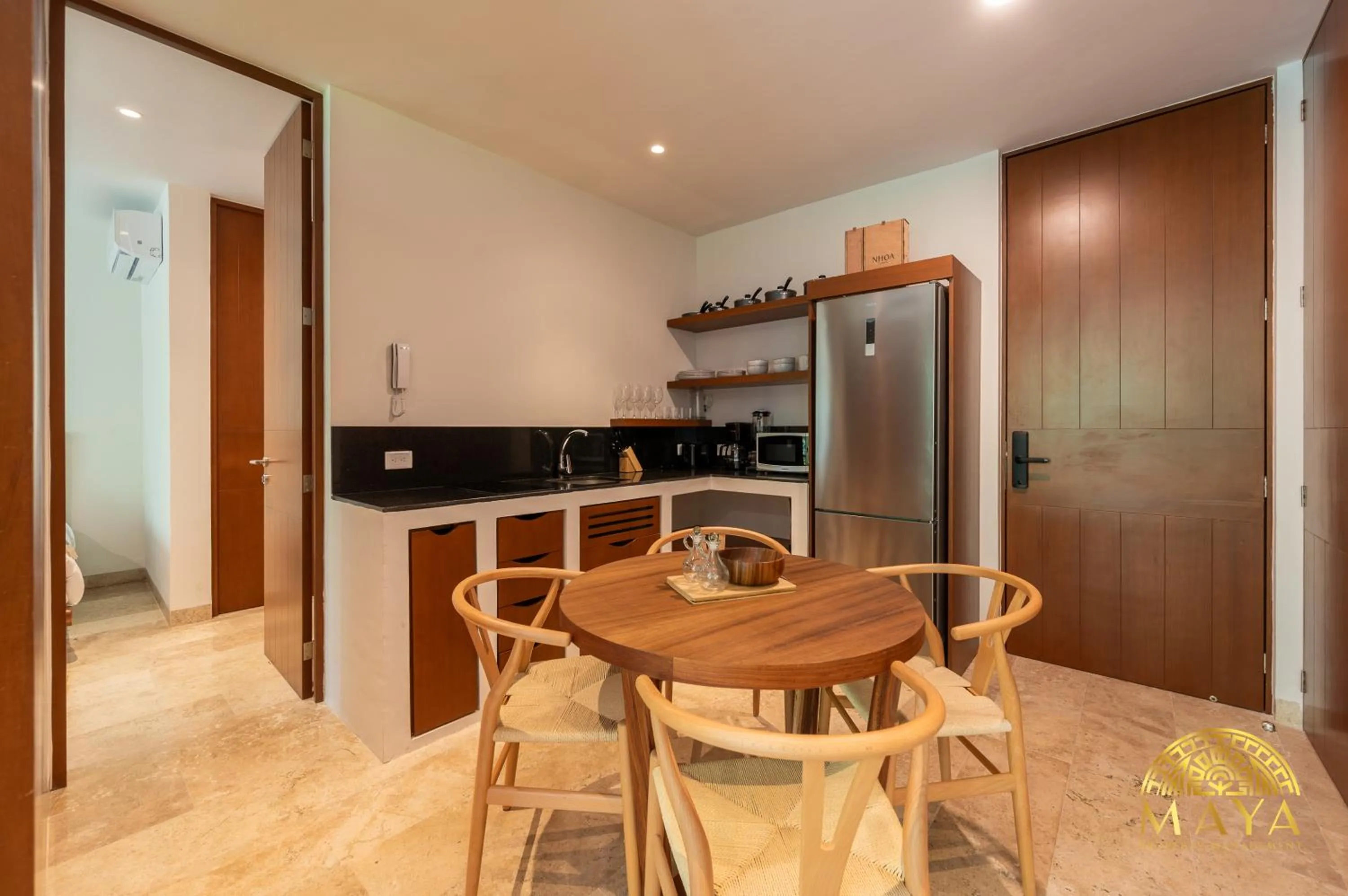 Kitchen or kitchenette in Nhoa Tulum Aparthotel by Maya PM