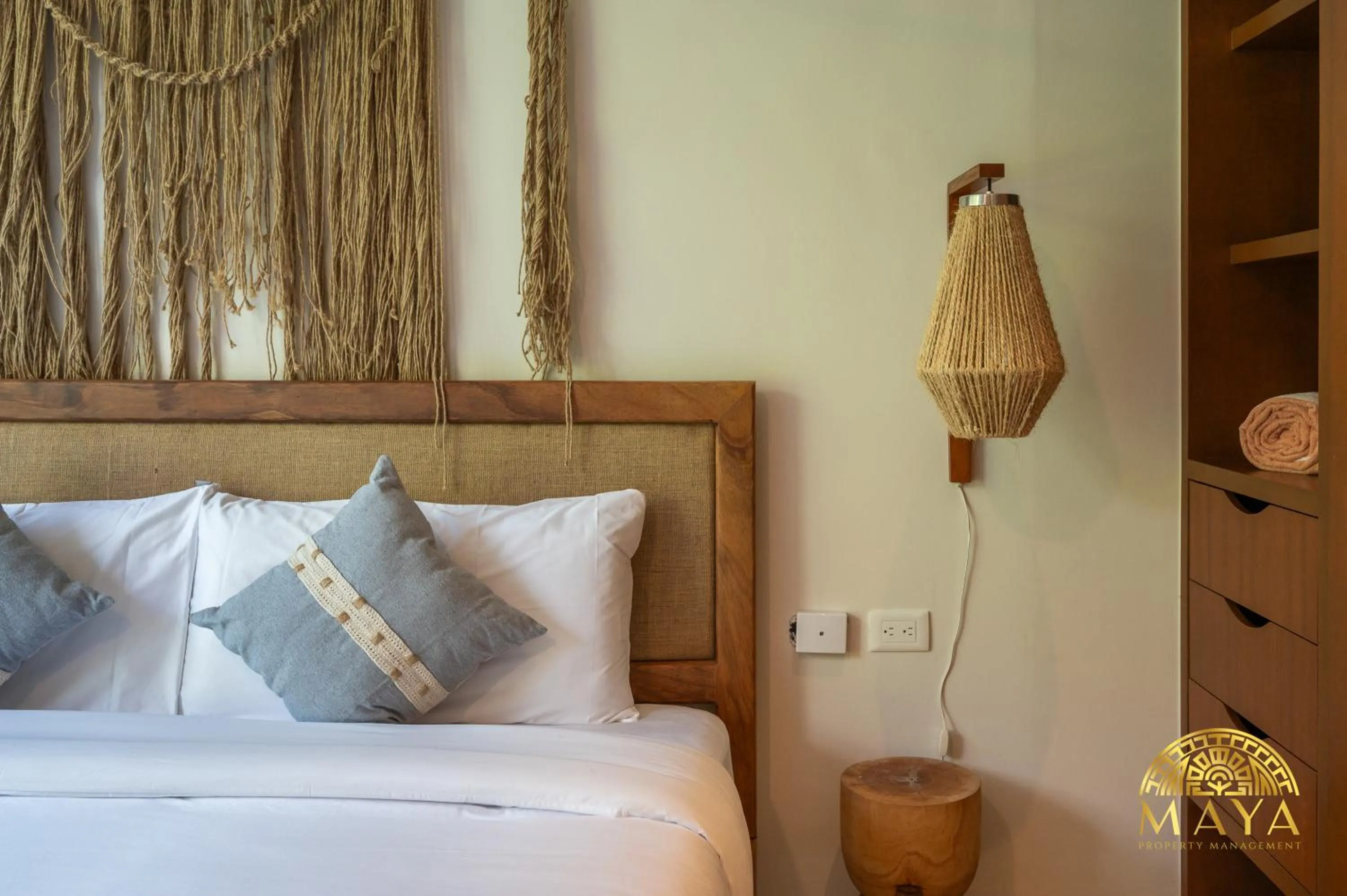 Bed in Nhoa Tulum Aparthotel by Maya PM