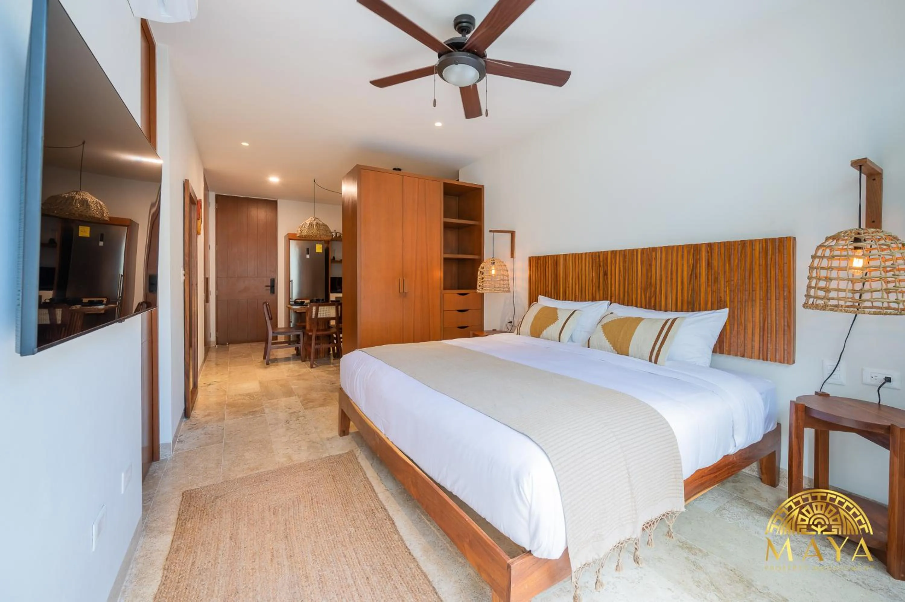 Bed in Nhoa Tulum Aparthotel by Maya PM