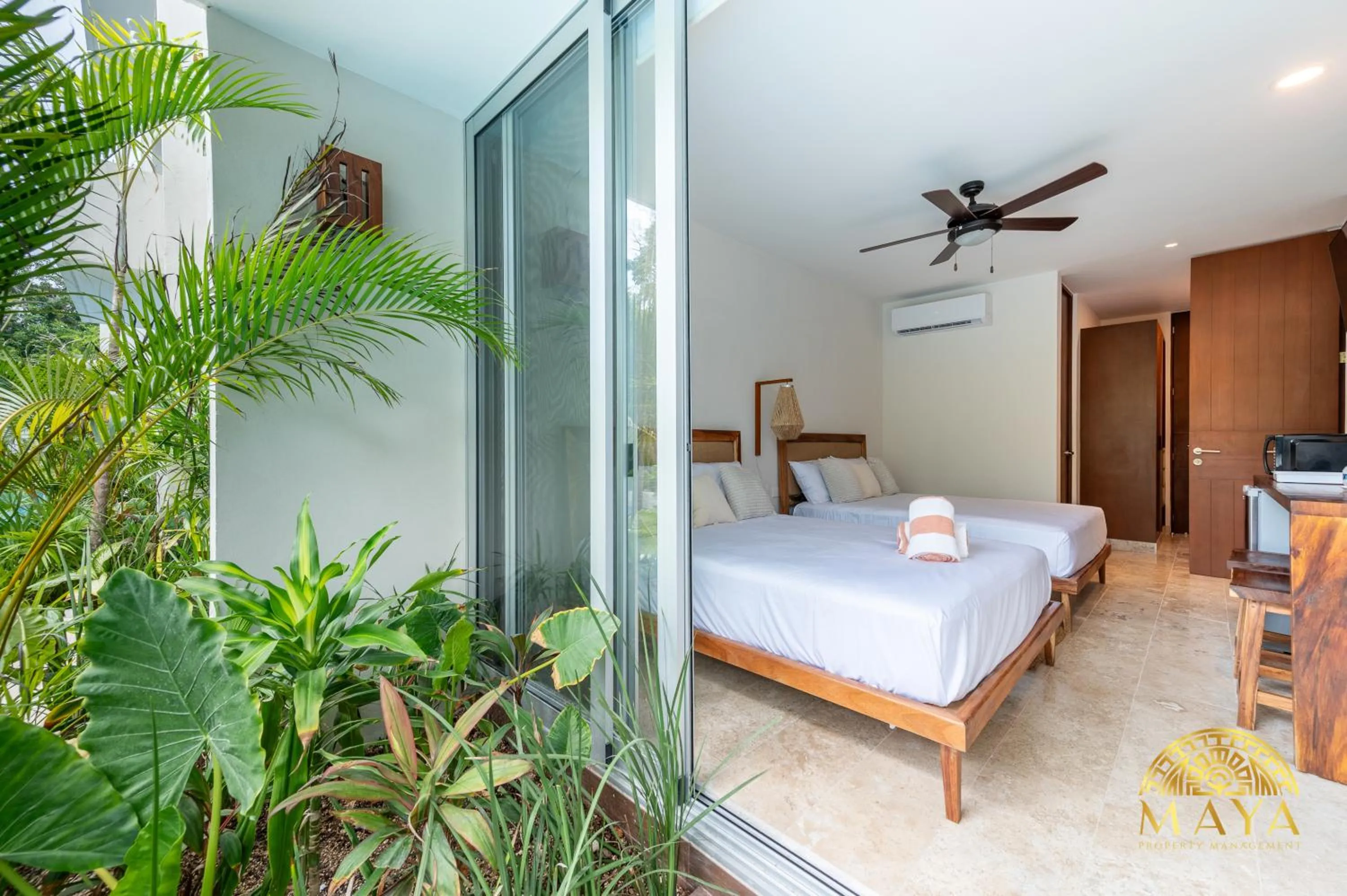 Bed in Nhoa Tulum Aparthotel by Maya PM