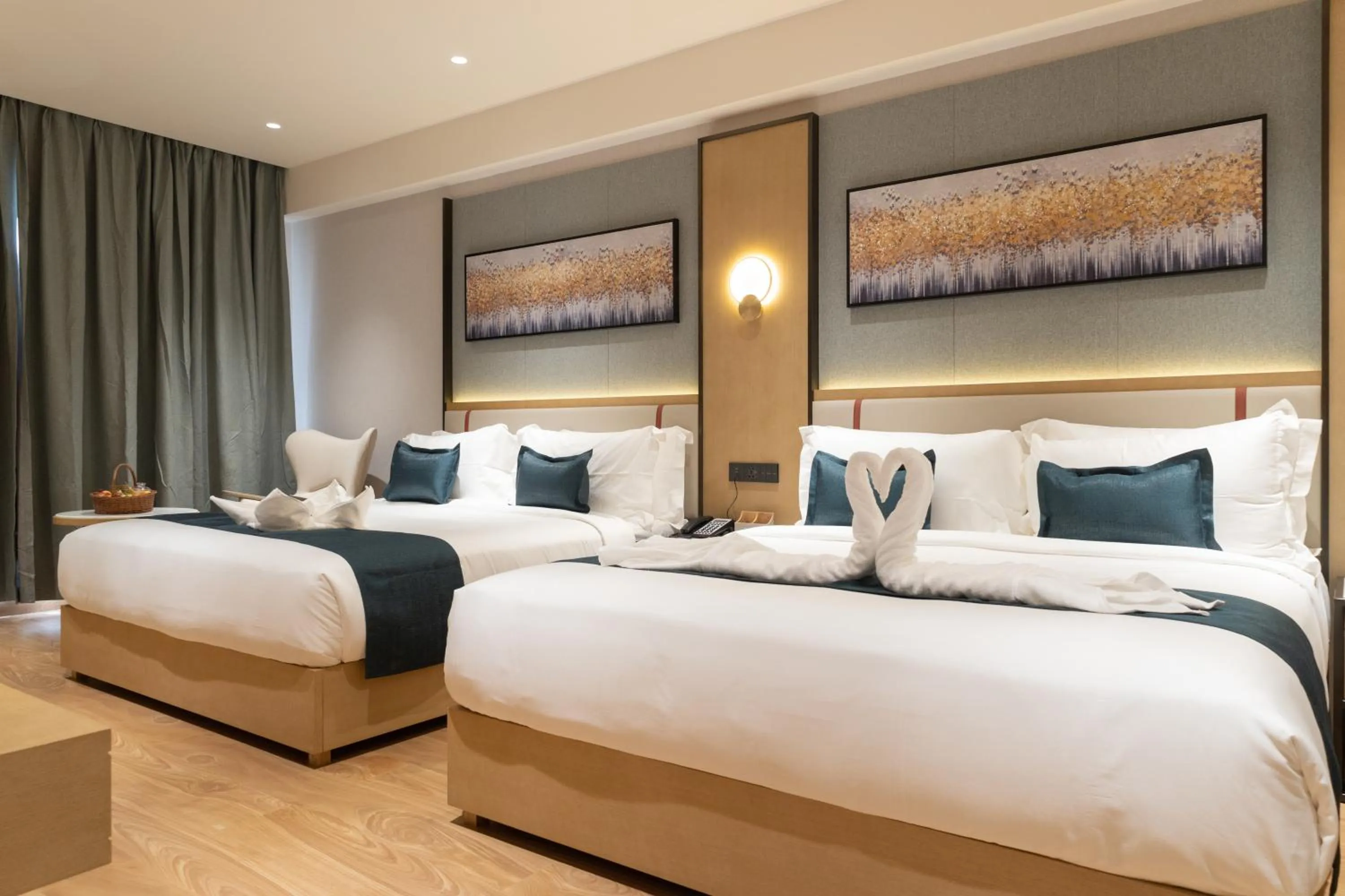 Bed in Copper Leaf Hotels, Tirunelveli