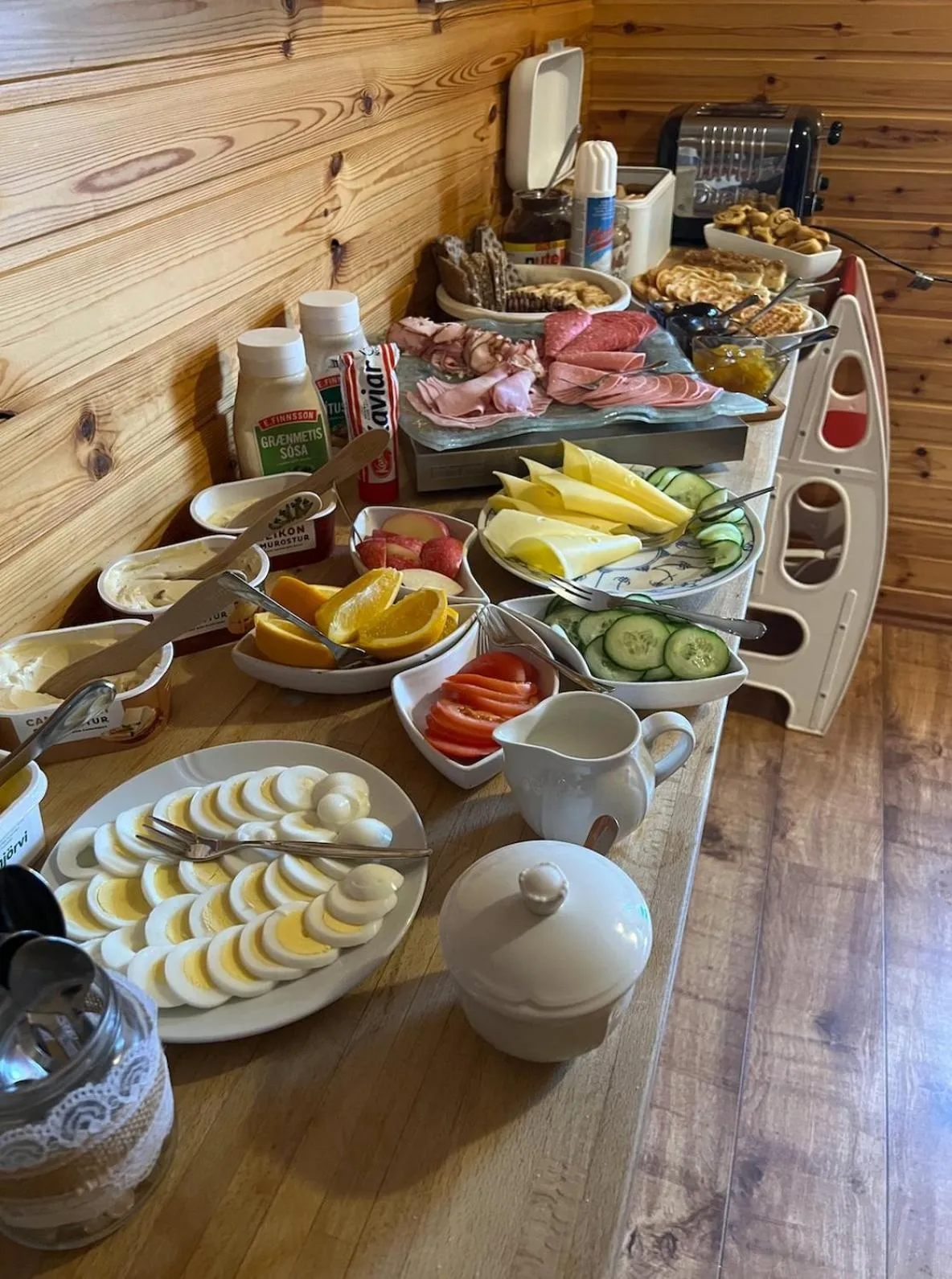 Buffet breakfast in Mjoeyri Travel Holiday Homes