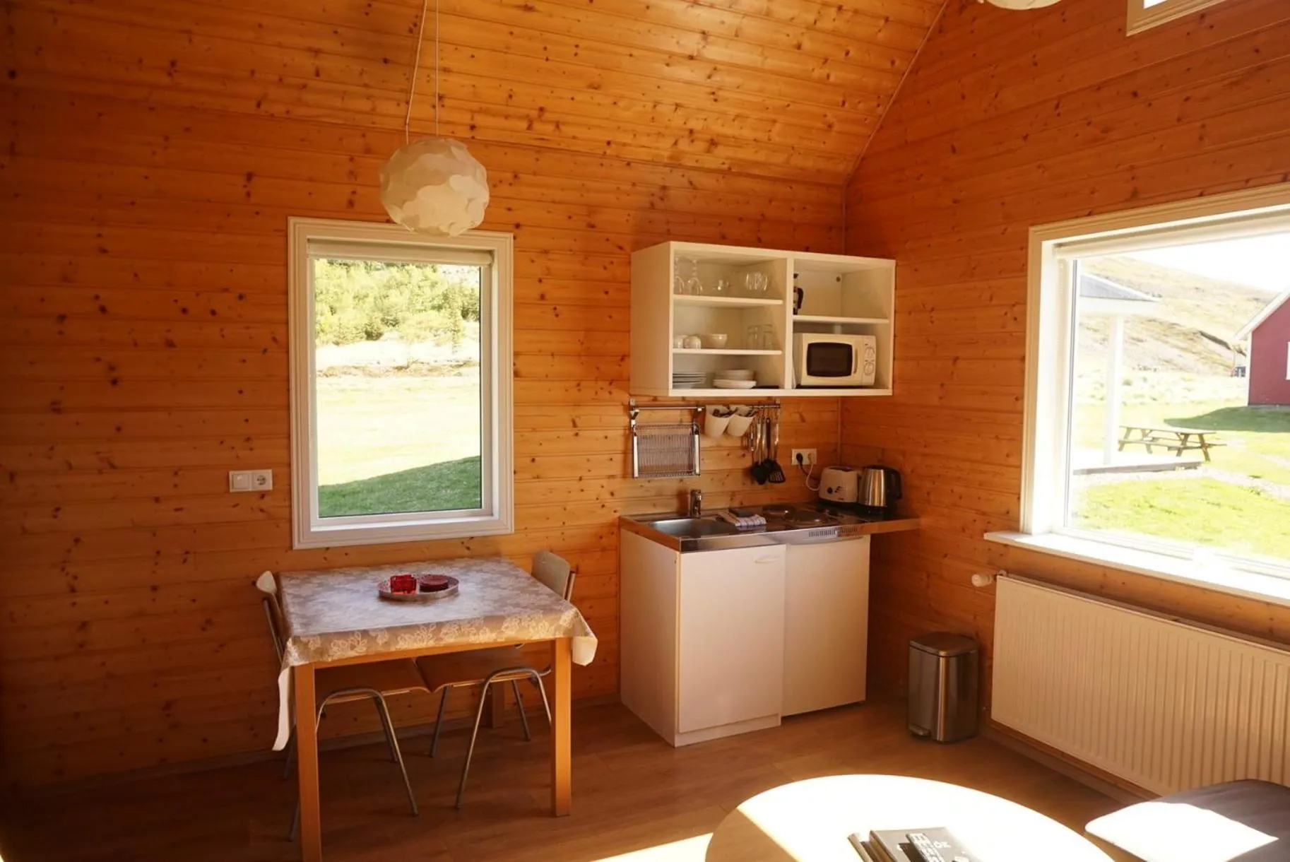 Kitchen or kitchenette in Mjoeyri Travel Holiday Homes
