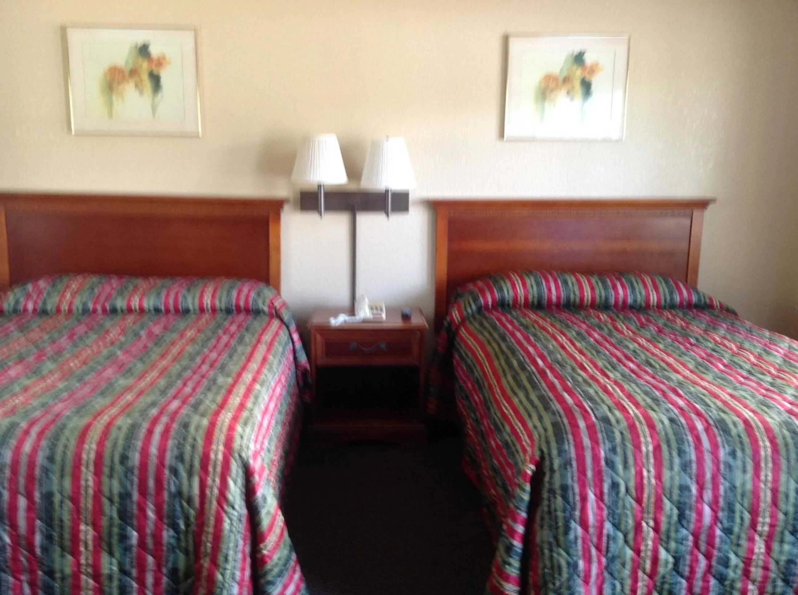 Bed in The Suwannee Gables Motel & Marina