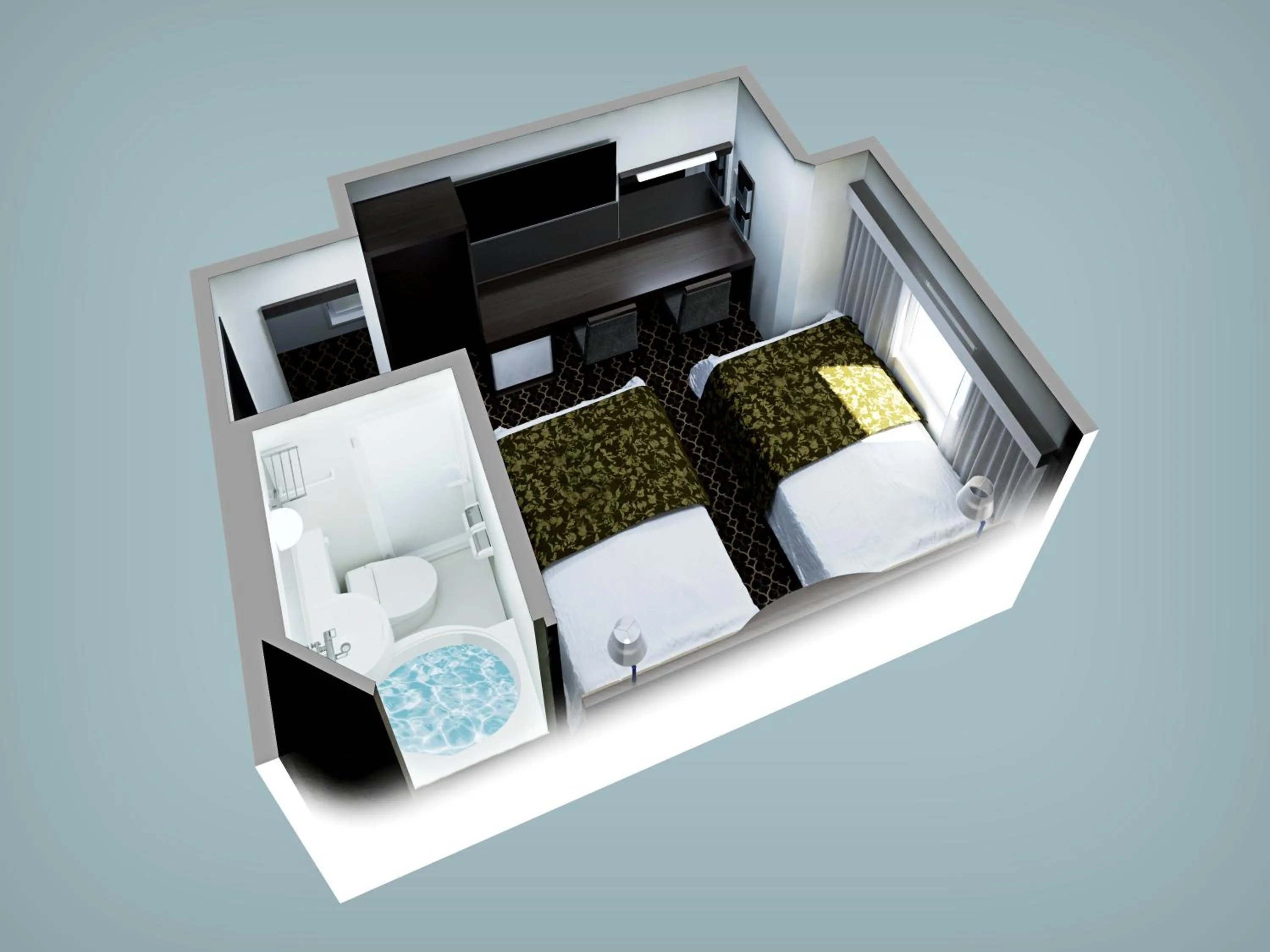 Photo of the whole room in APA Hotel & Resort Osaka Namba Ekimae Tower