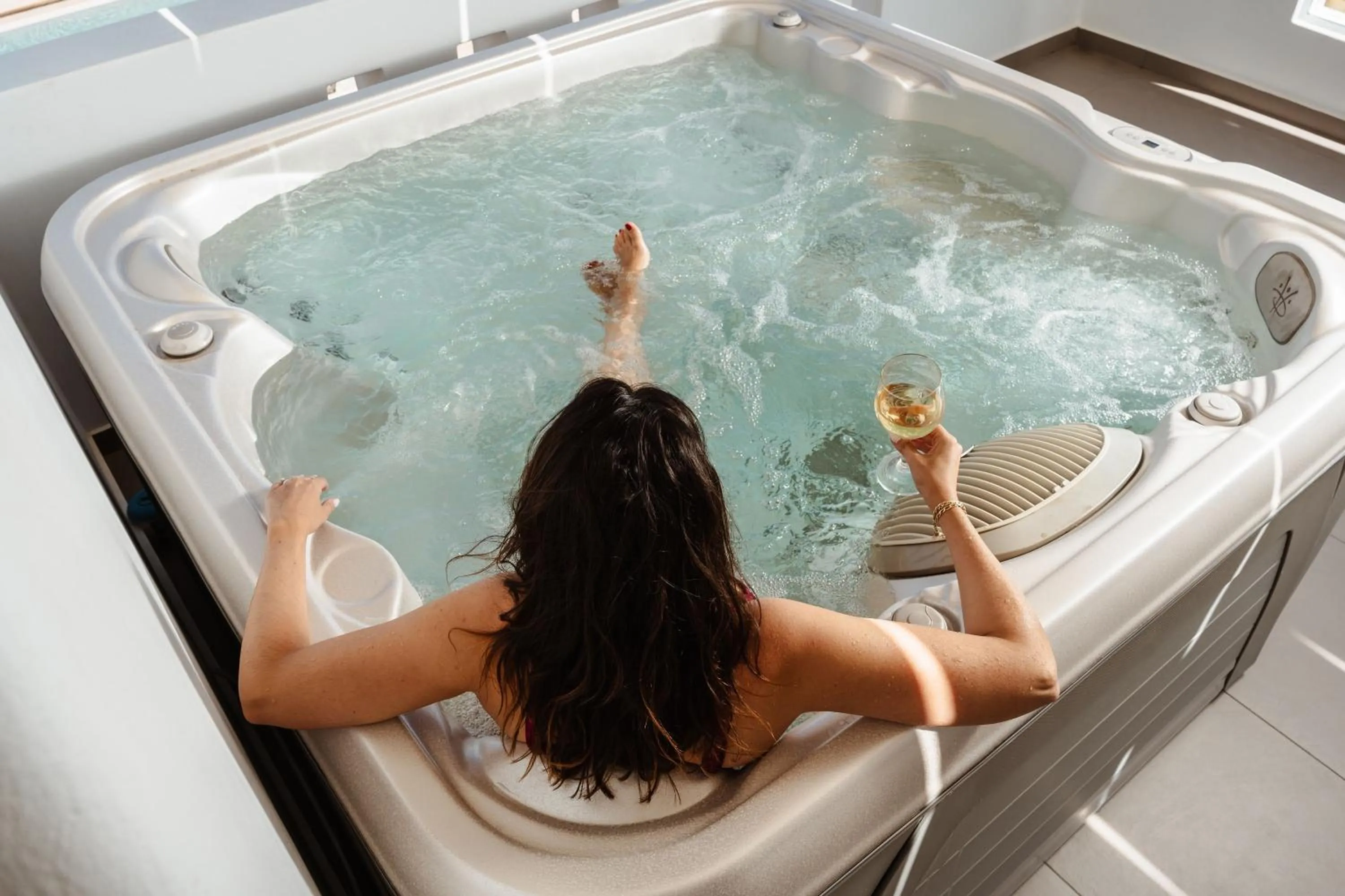 Shower in Thalelion 3 bedroom Villas with private pool and Jacuzzi