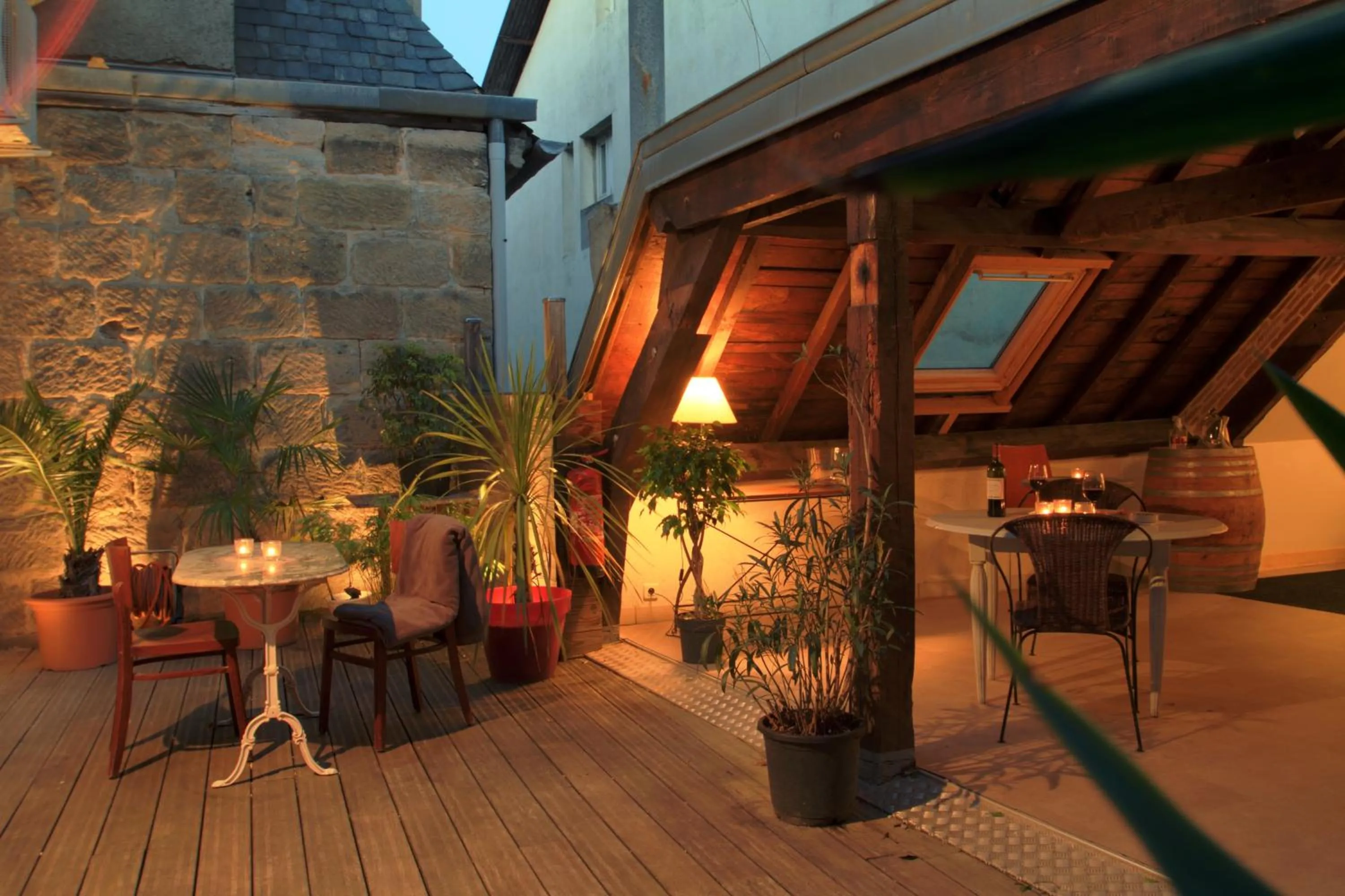 Balcony/Terrace in Hôtel SPA Le Miel des Muses