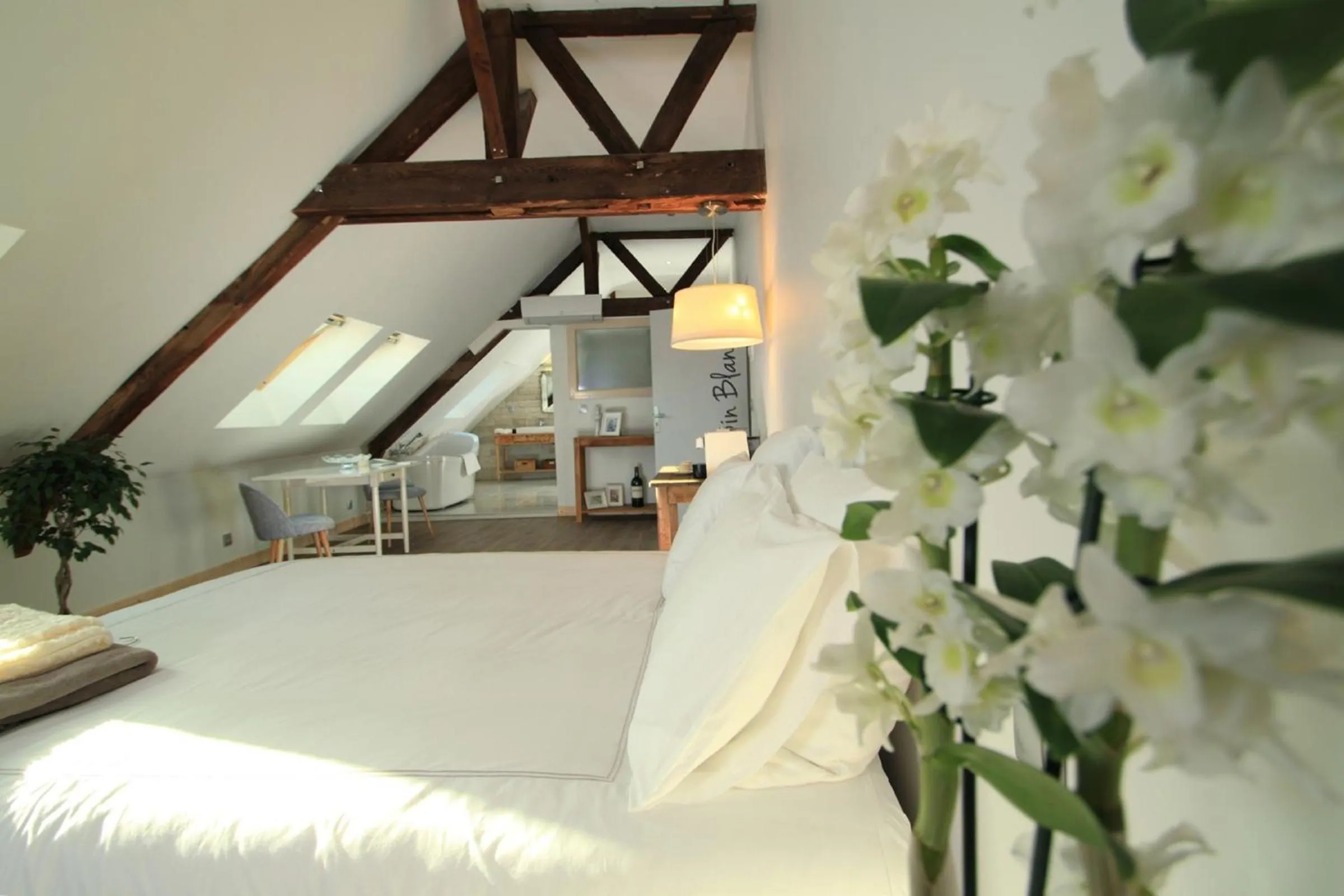 Photo of the whole room, Bed in Hôtel SPA Le Miel des Muses