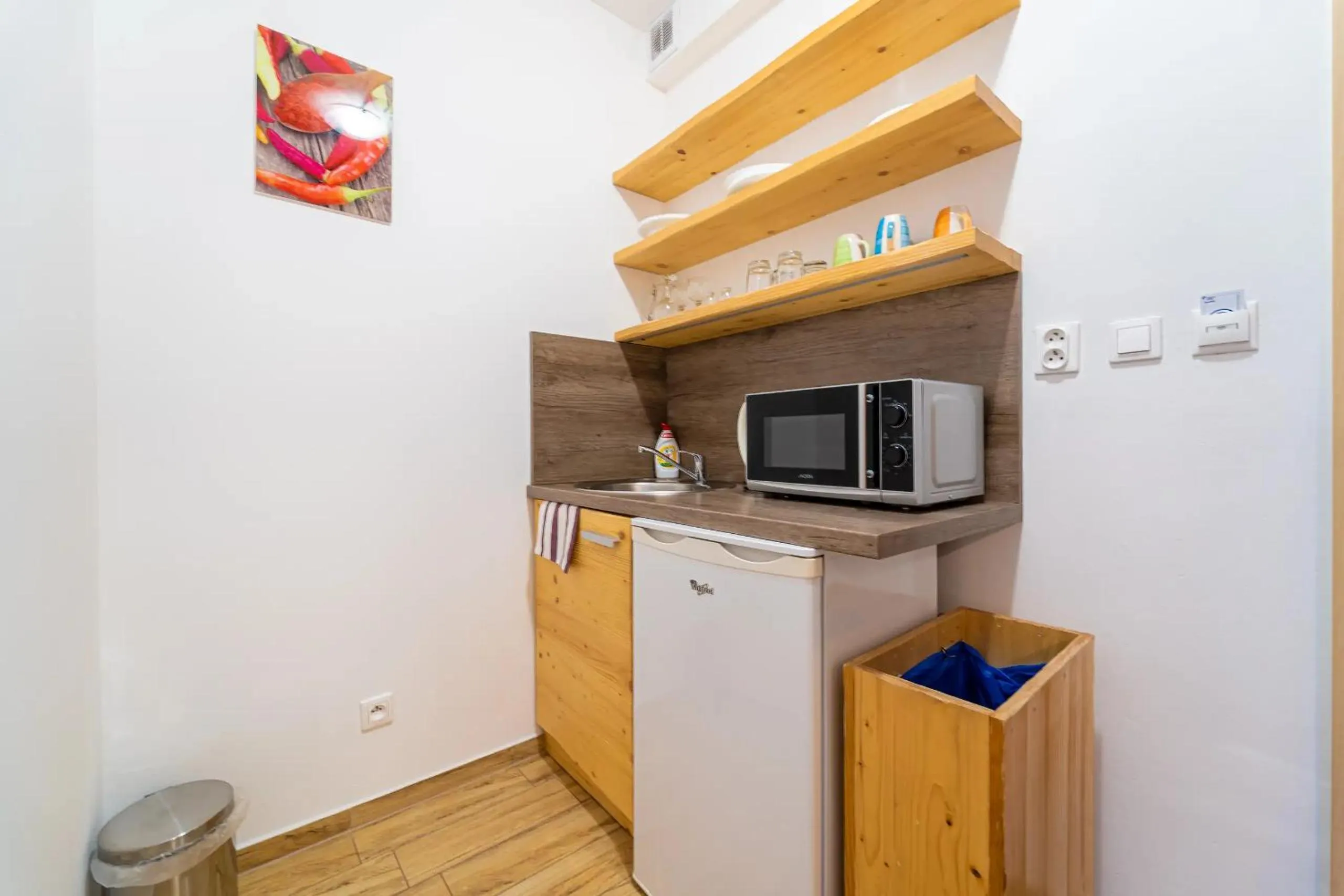 Kitchen or kitchenette in Aparthotel Belveder