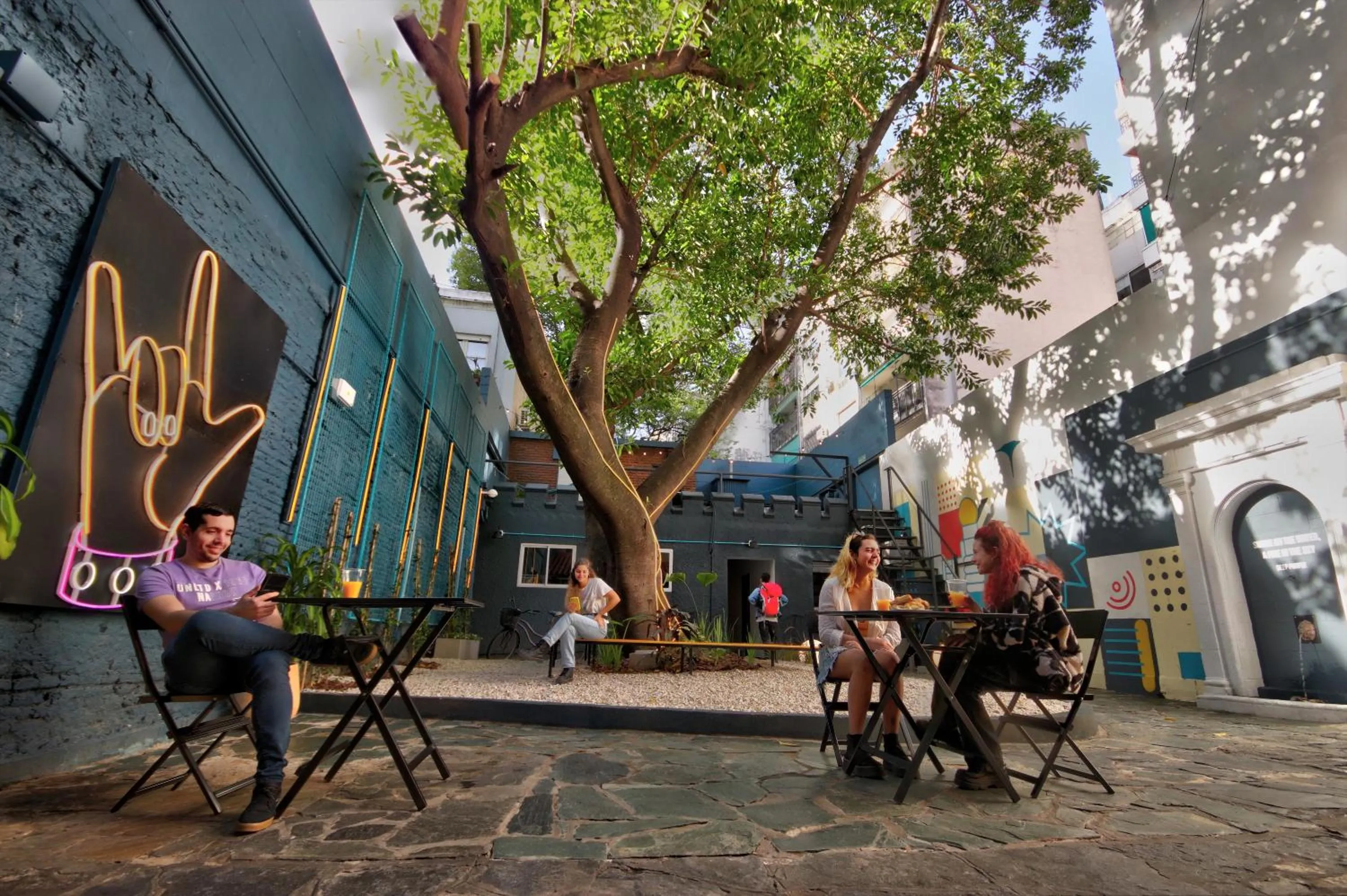 Patio in Play Hostel Garden