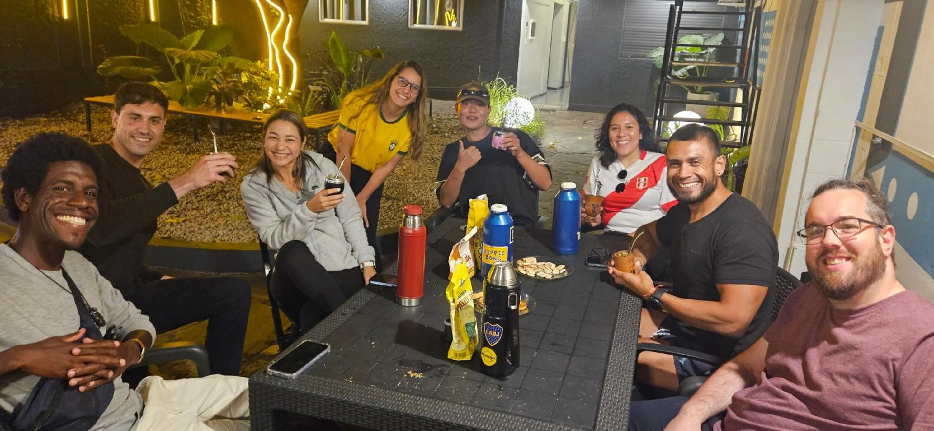 People in Play Hostel Garden