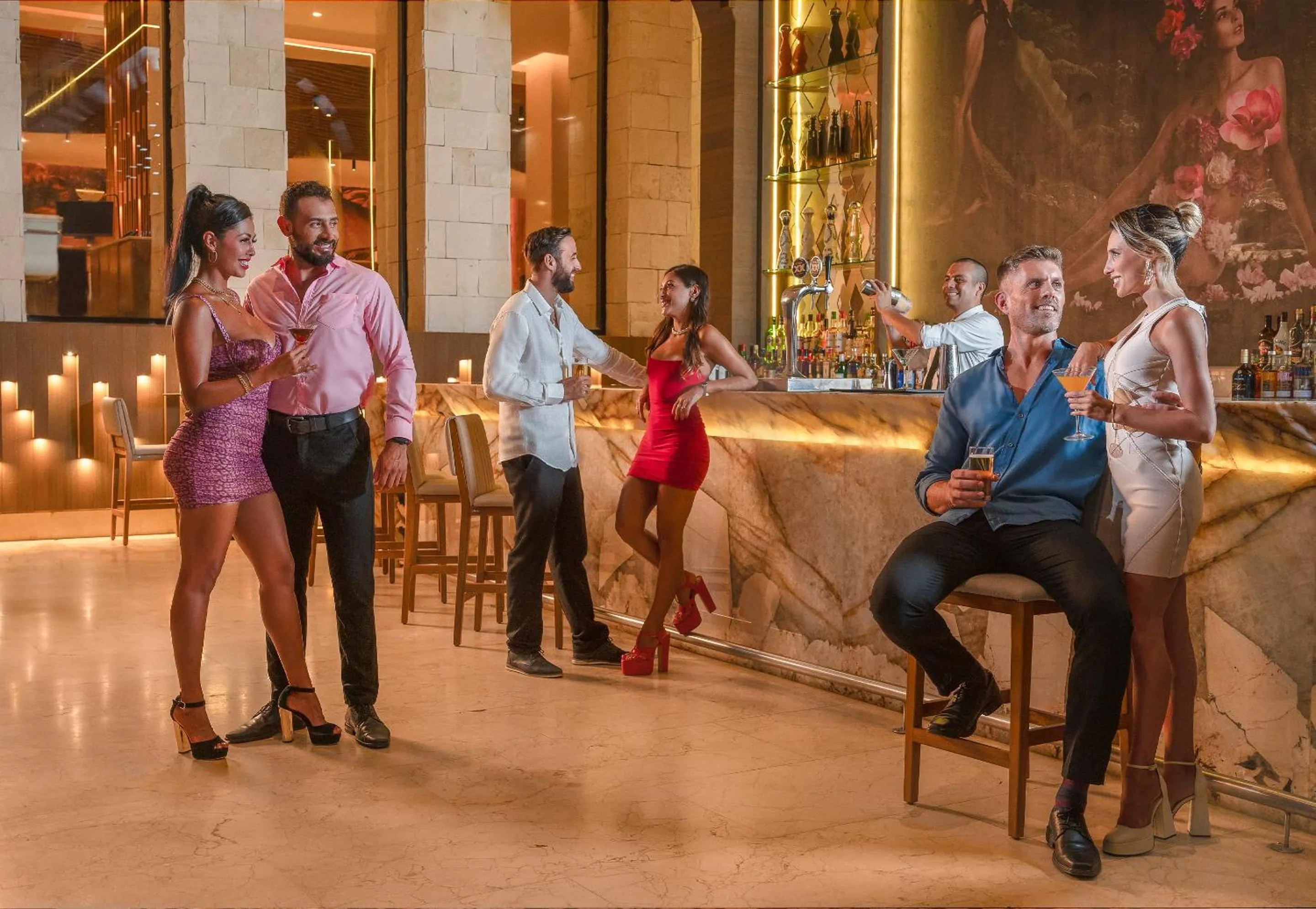 Lounge or bar in The Eden by Desire Riviera Maya All Inclusive - Couples Only