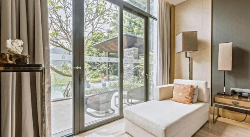 Bed in The Mulian Urban Resort Hotels Huadu