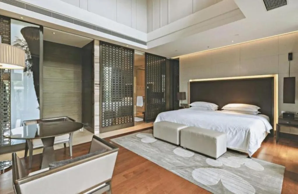 Bed in The Mulian Urban Resort Hotels Huadu