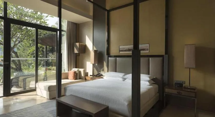 Bed in The Mulian Urban Resort Hotels Huadu