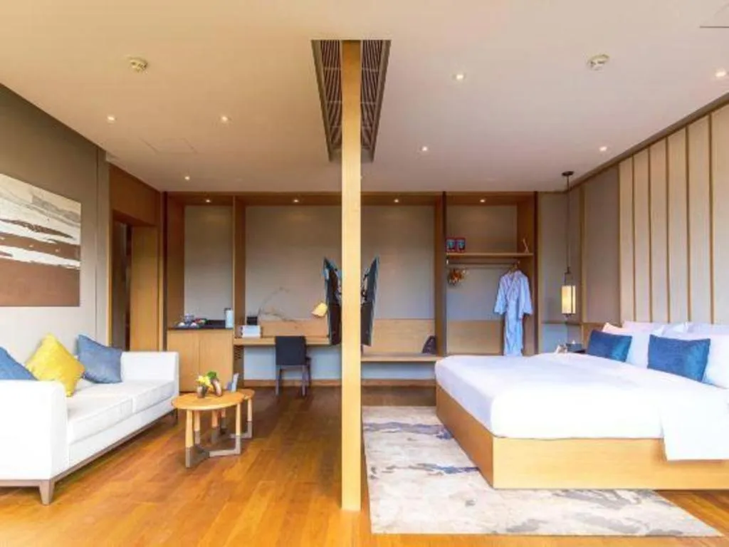 Bed in The Mulian Urban Resort Hotels Huadu