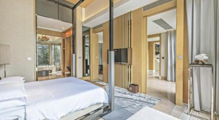 Bed in The Mulian Urban Resort Hotels Huadu