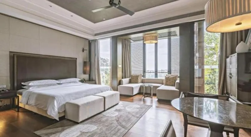 Bed in The Mulian Urban Resort Hotels Huadu