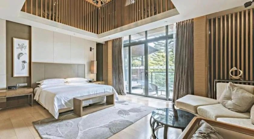 Bed in The Mulian Urban Resort Hotels Huadu