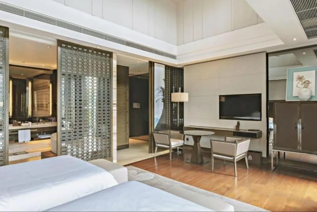 Bed in The Mulian Urban Resort Hotels Huadu