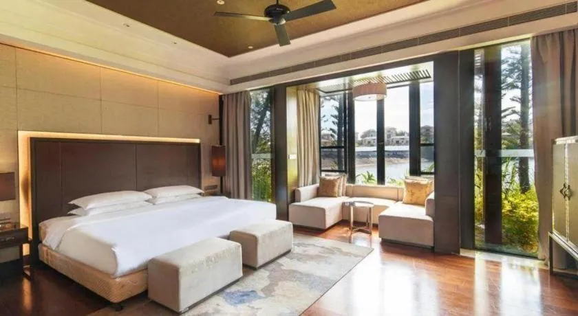 Bed in The Mulian Urban Resort Hotels Huadu