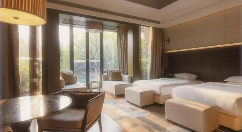 Bed in The Mulian Urban Resort Hotels Huadu